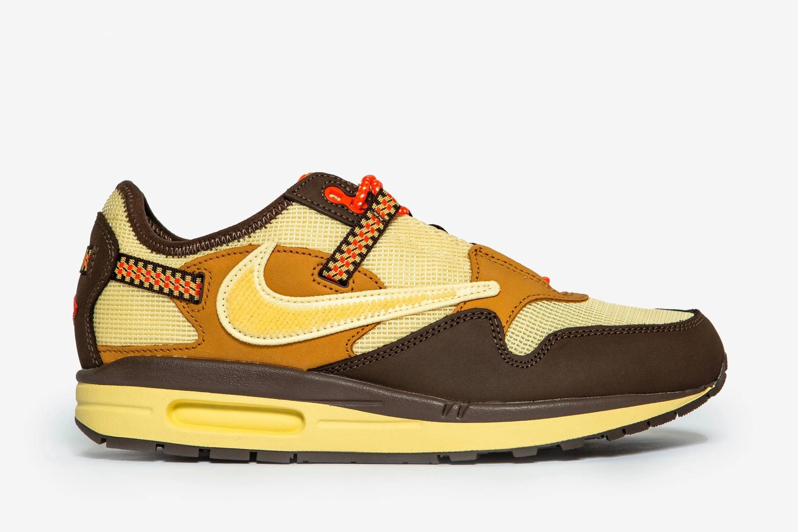 Nike Air Max 1 X Cactus Jack (Baroque Brown/Lemon Drop-Wheat-Chile Red) - Patta