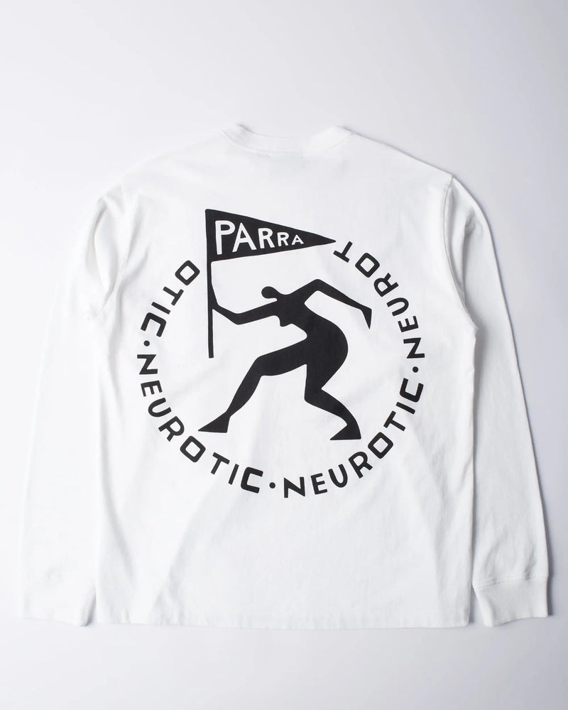 byParra Neurotic Flag Long Sleeve T-shirt (White) ByParra