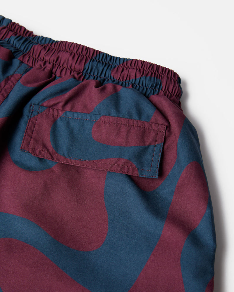 ByParra Splashed Swim Shorts (Burgundy)