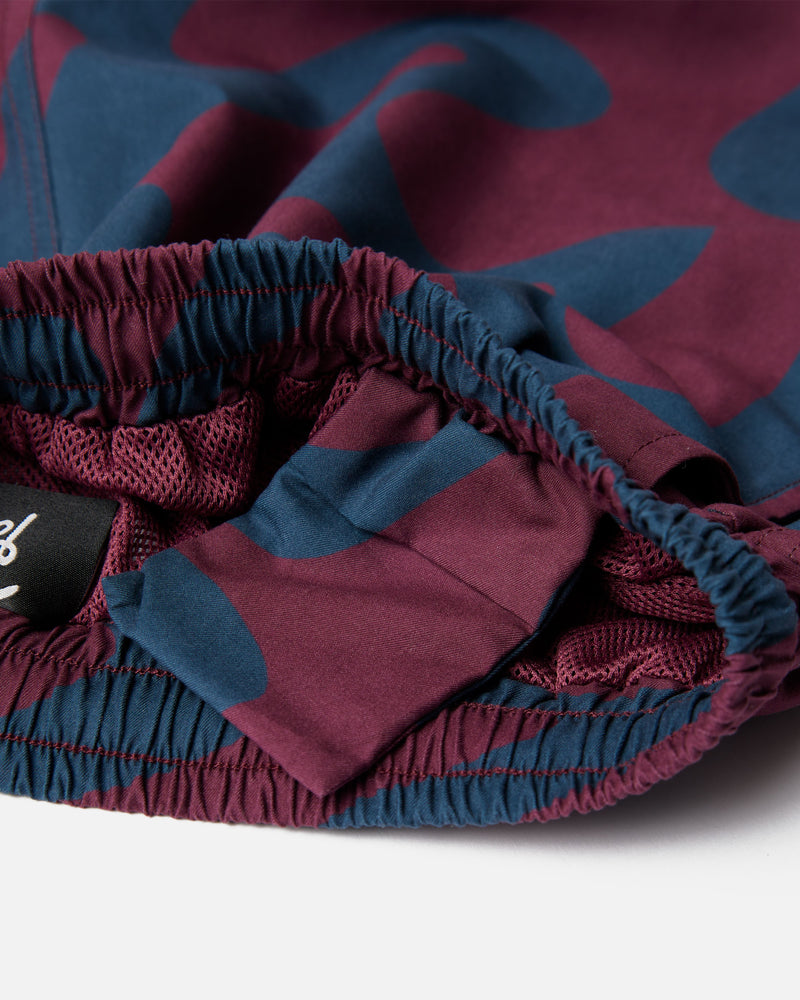ByParra Splashed Swim Shorts (Burgundy)