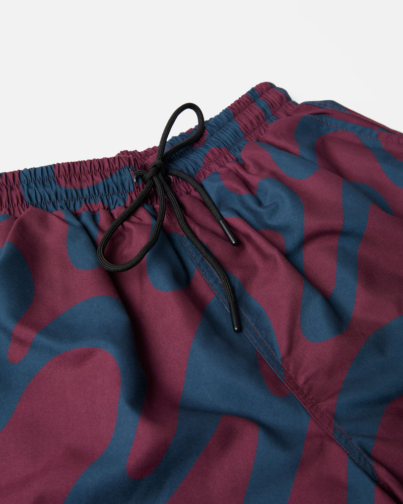 ByParra Splashed Swim Shorts (Burgundy)