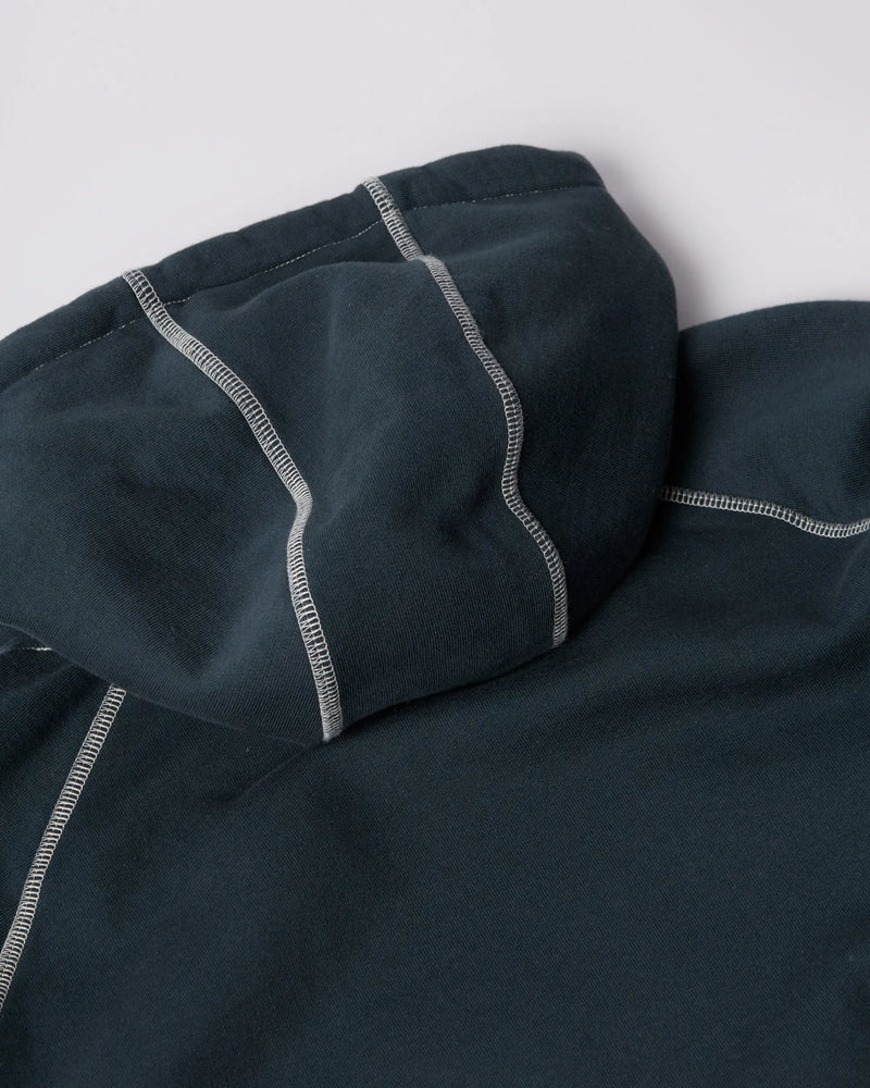 byParra Circled Script Logo Hooded Sweatshirt (Dark Blue) ByParra