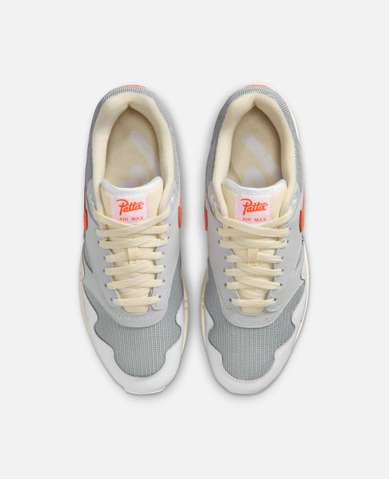 Patta X Nike Air Max 1 (White/Hyper Crimson-Pure Platinum) Nike
