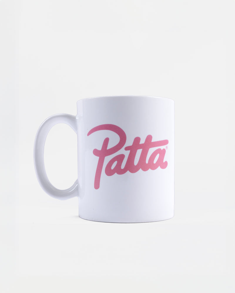 Patta Script Logo Mug (White/Pink)