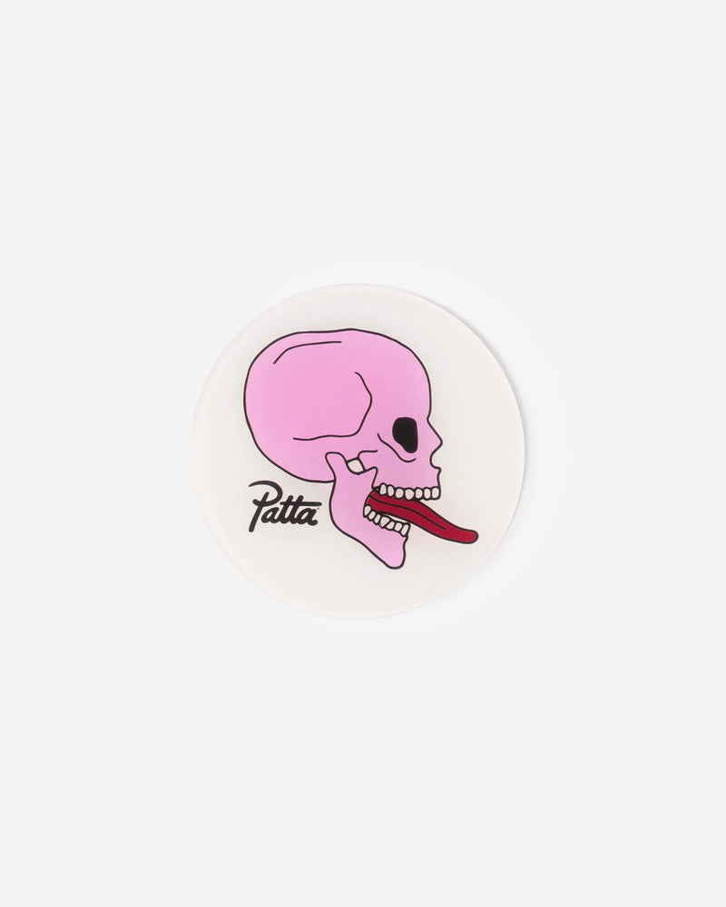 Patta Skull Coaster 4-Pack (Pink/White)