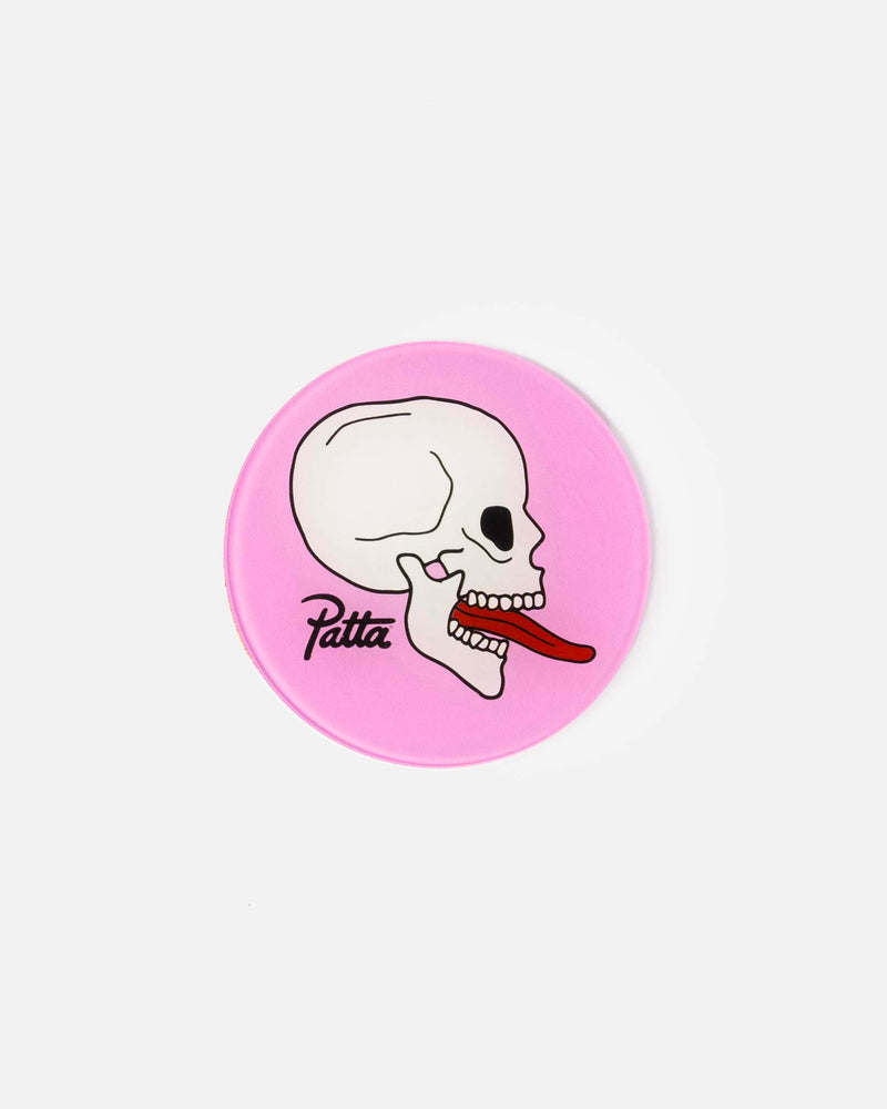 Patta Skull Coaster 4-Pack (Pink/White)