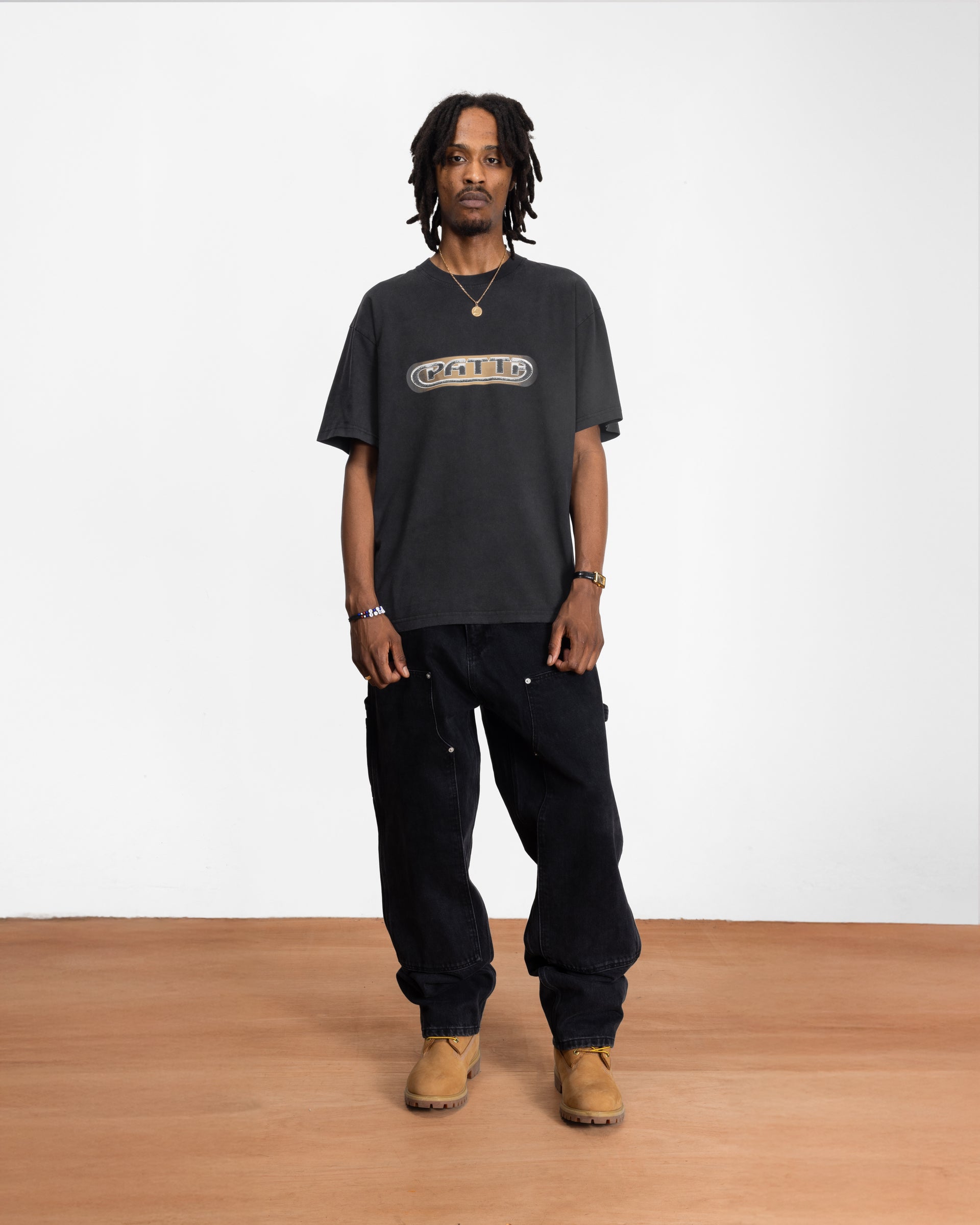 Patta Gilded Acid Washed T-Shirt (Black)