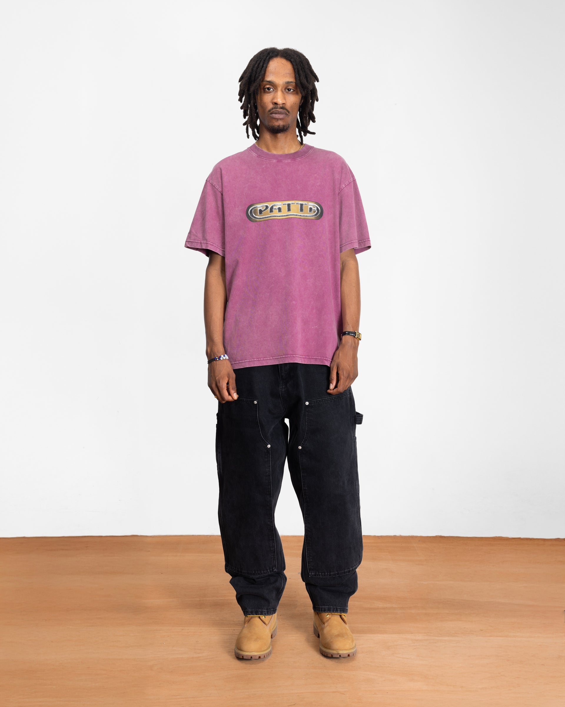 Patta Gilded Acid Washed T-Shirt (Boysenberry)