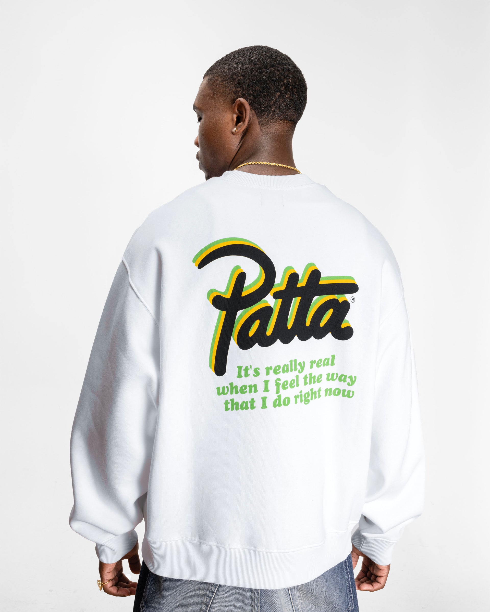 Patta Block Party Crewneck Sweater (Light Grey Melange)