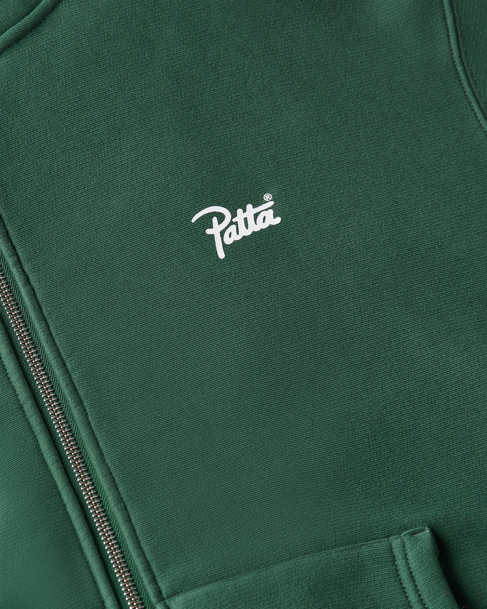 Patta Classic Zip Up Hooded Sweater (Bistro Green)