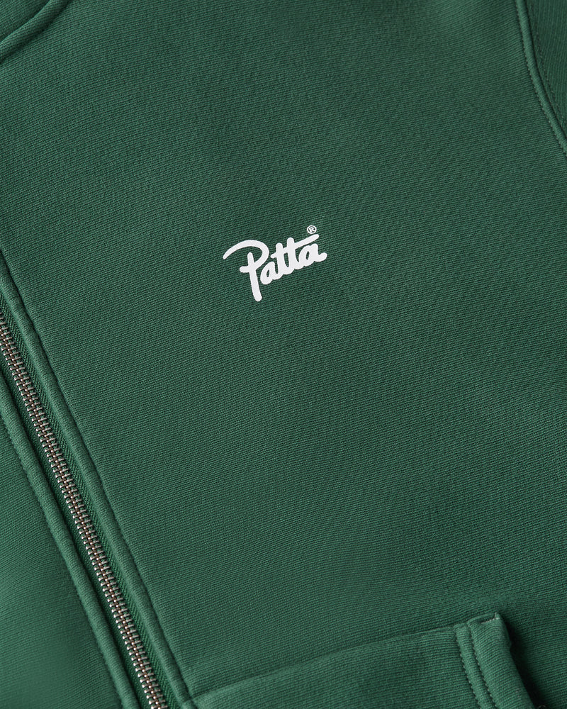 Patta Classic Zip Up Hooded Sweater (Bistro Green)