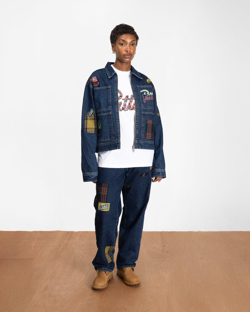 Patta Whole Lotta Labels Denim Pants (Light Blue Denim)
