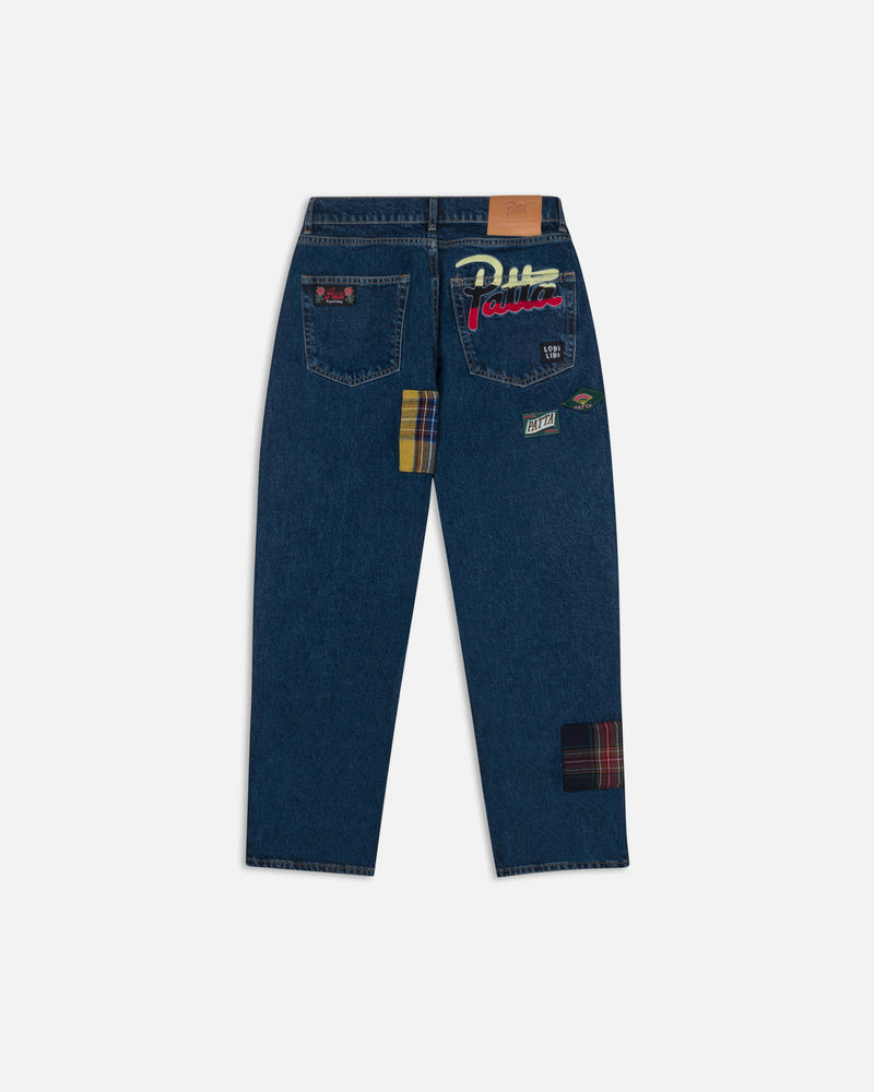 Patta Whole Lotta Labels Denim Pants (Light Blue Denim)