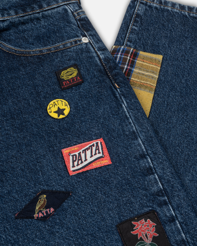 Patta Whole Lotta Labels Denim Pants (Light Blue Denim)