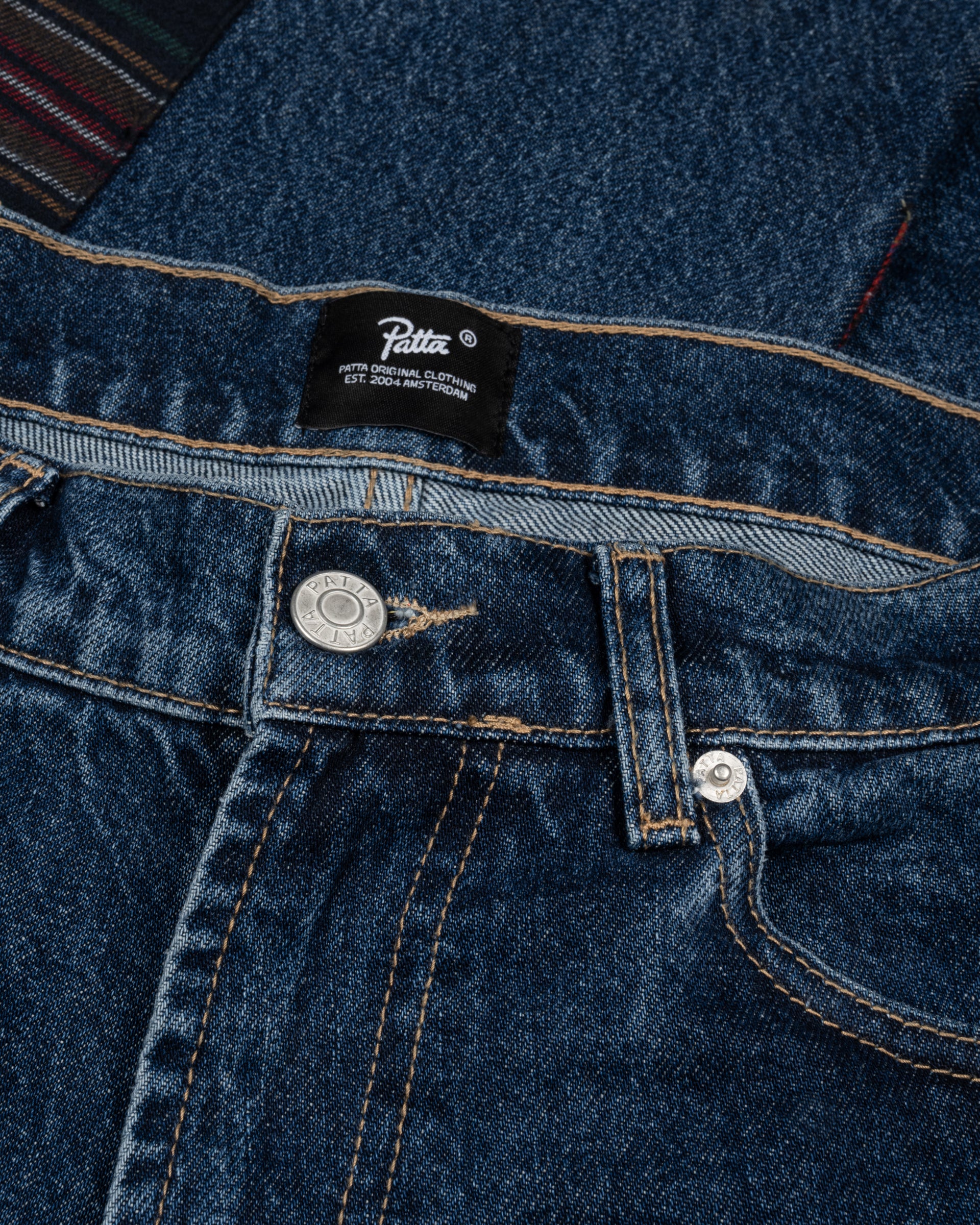 Patta Whole Lotta Labels Denim Pants (Light Blue Denim)