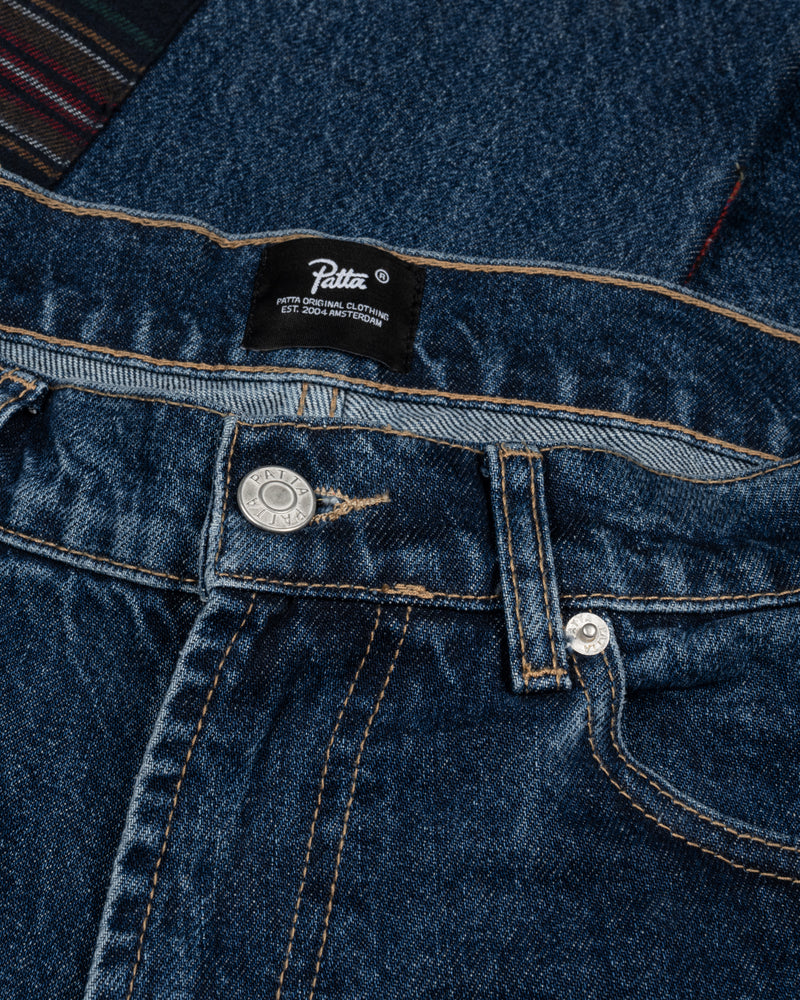 Patta Whole Lotta Labels Denim Pants (Light Blue Denim)