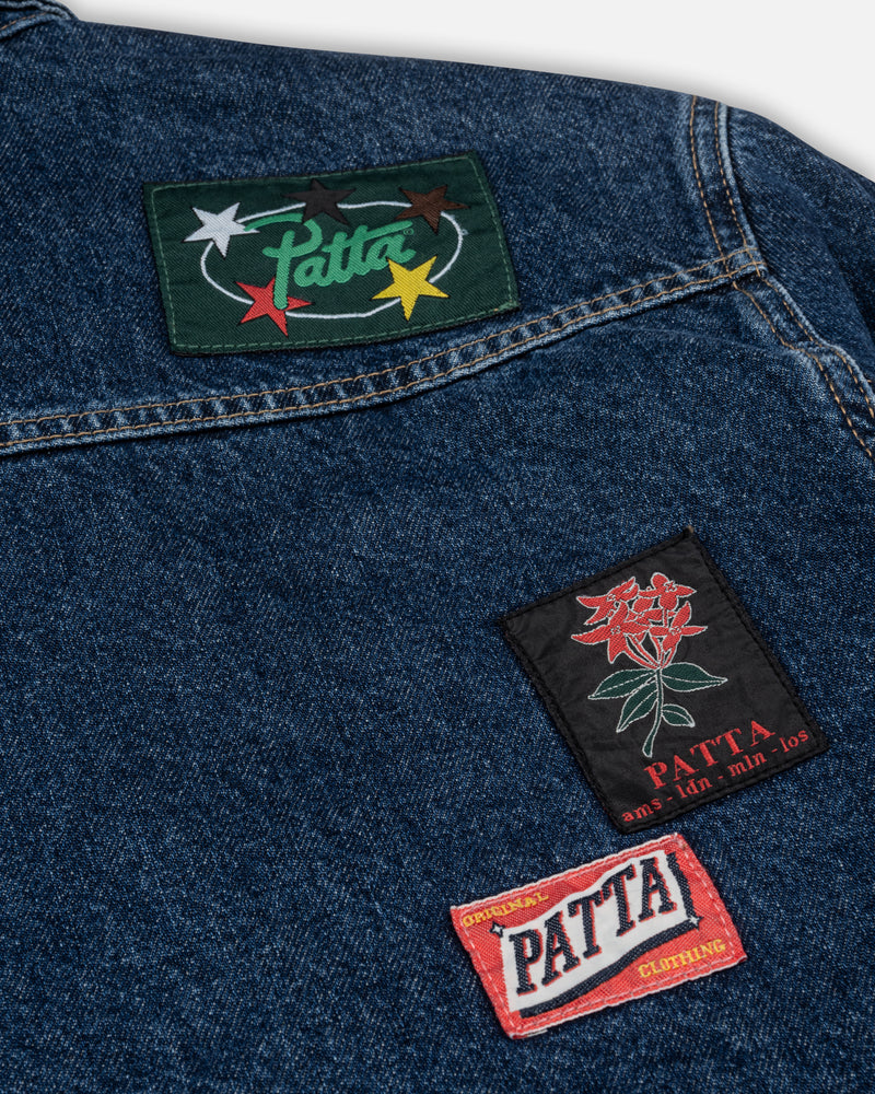 Patta Whole Lotta Labels Denim Jacket (Light Blue Denim)