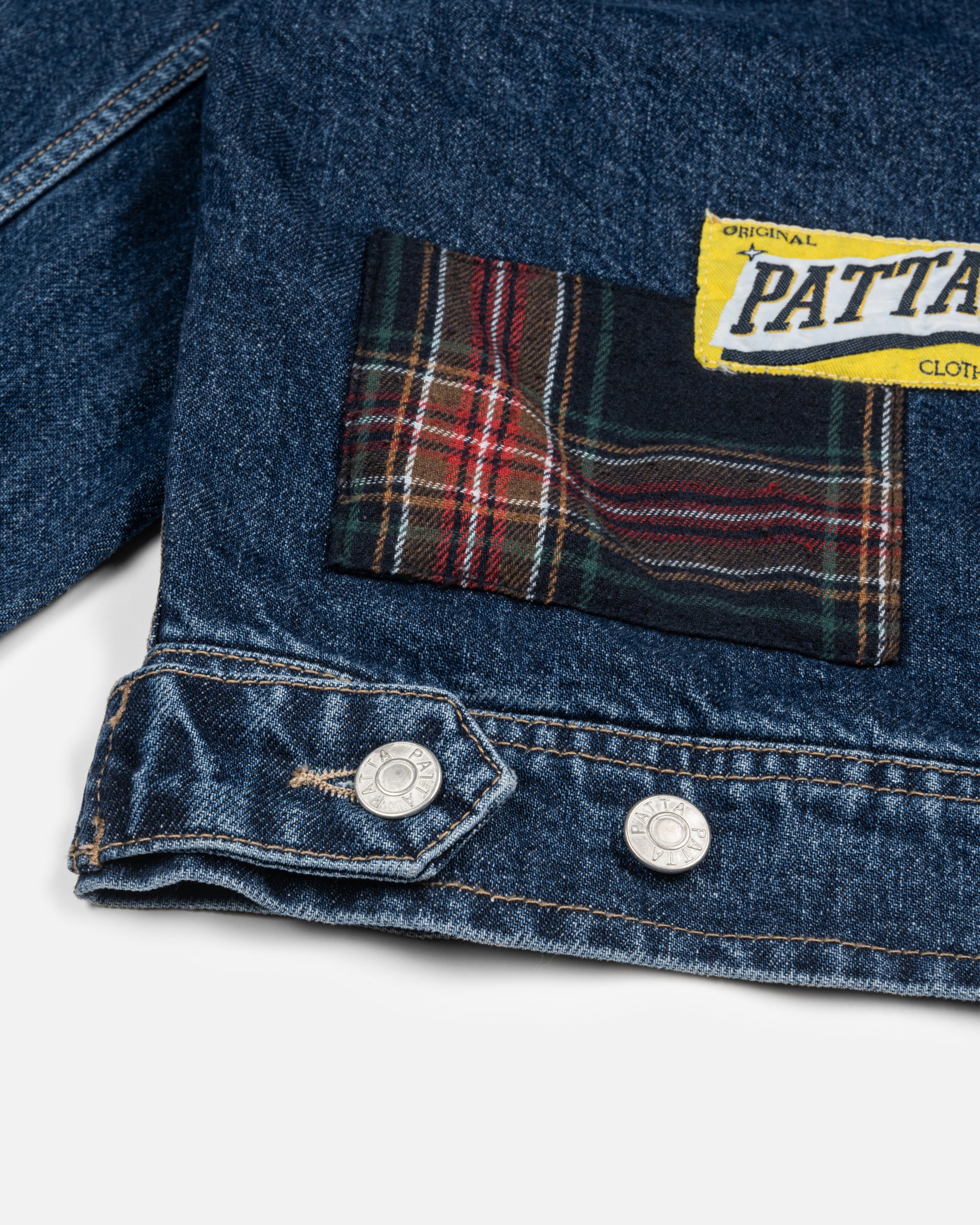 Patta Whole Lotta Labels Denim Jacket (Light Blue Denim)