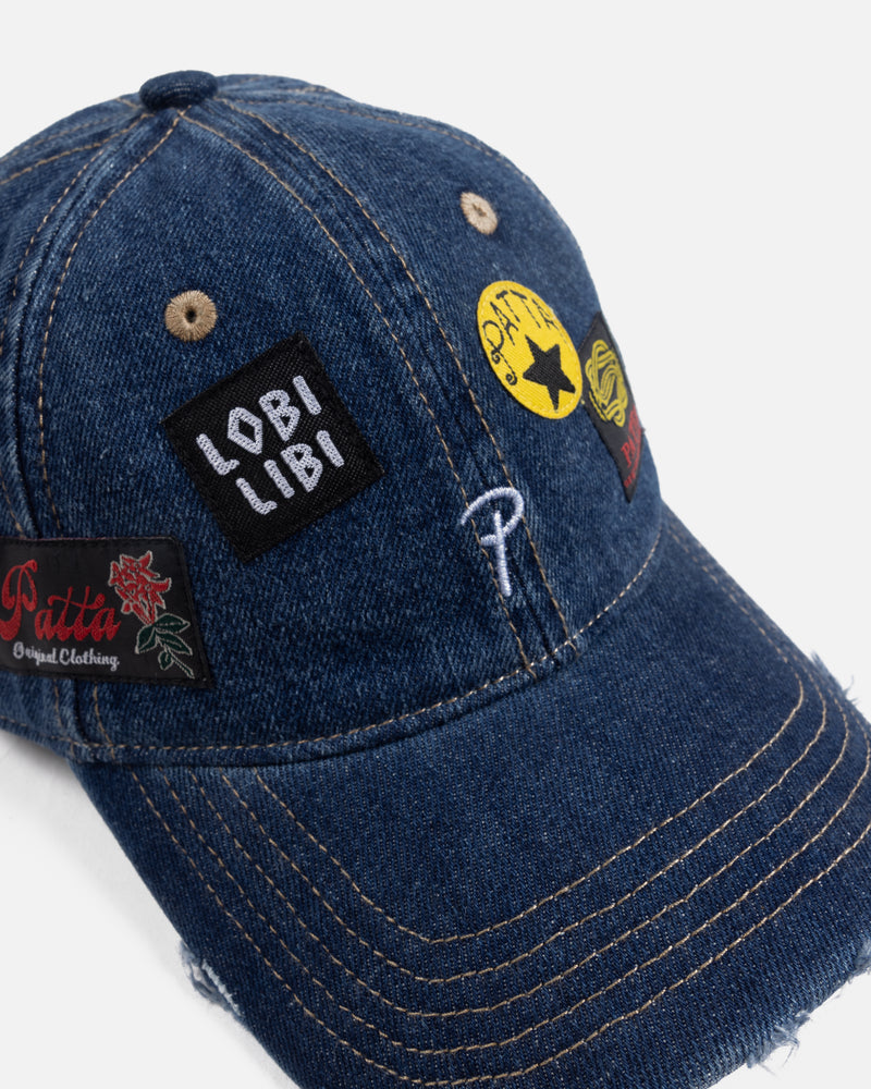 Patta Whole Lotta Labels Denim Cap (Light Blue Denim)