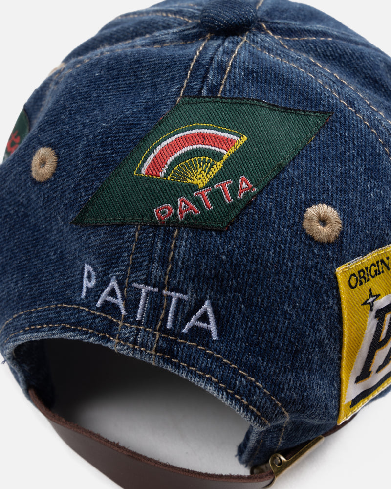 Patta Whole Lotta Labels Denim Cap (Light Blue Denim)