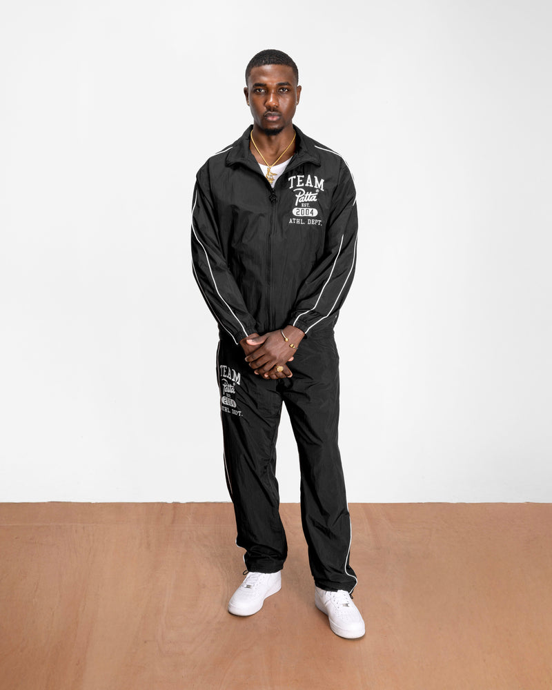 Patta Athletic Nylon Track Jacket (Black)