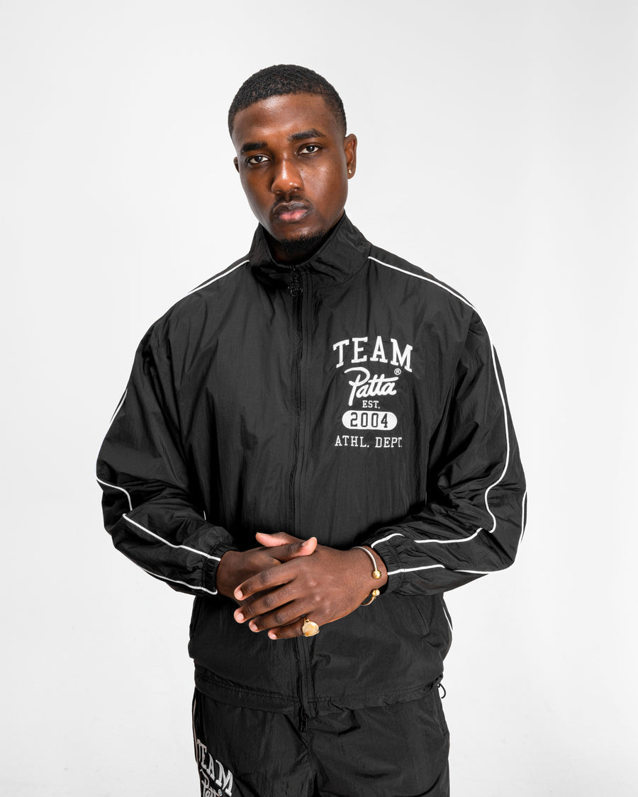 Patta Athletic Nylon Track Jacket (Black)
