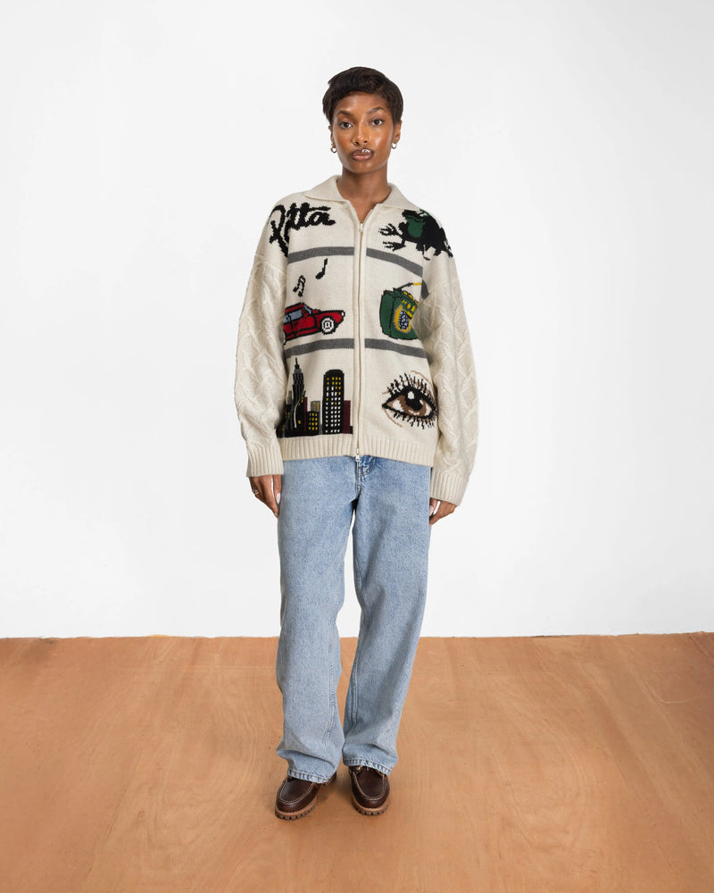 Patta Perfect Day Knitted Cardigan (Peyote) Patta
