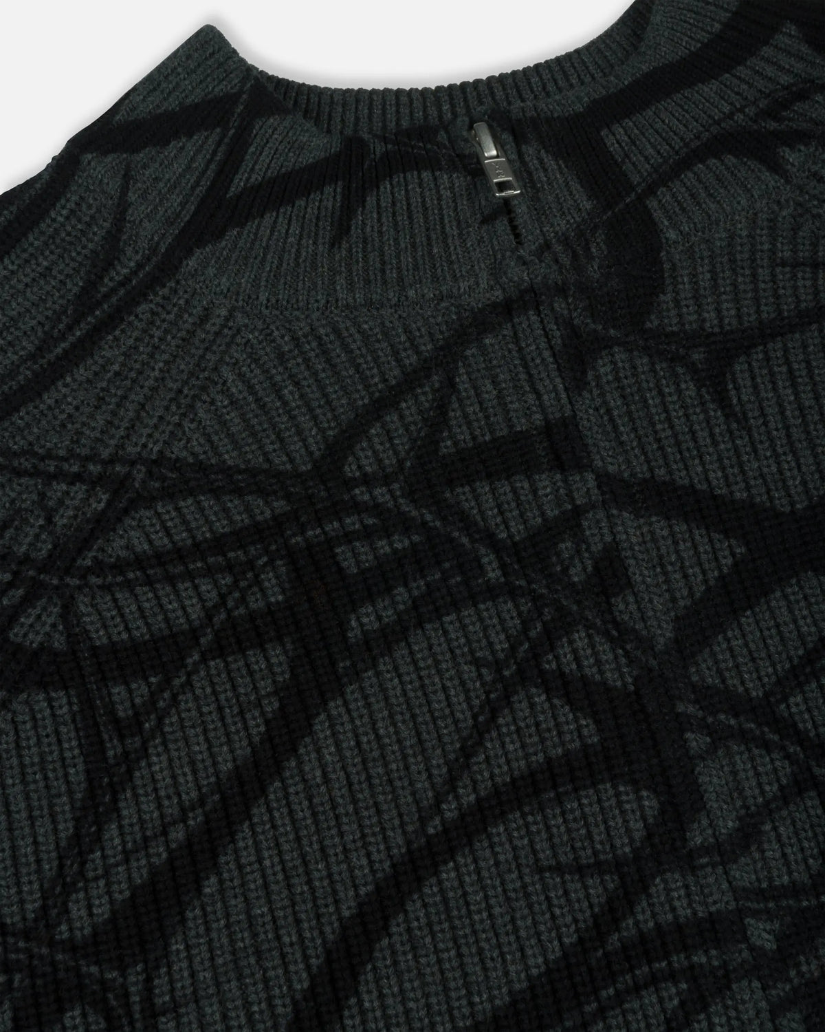 Patta Ribbed Knitted Cardigan (Grey Pinstripe) Patta