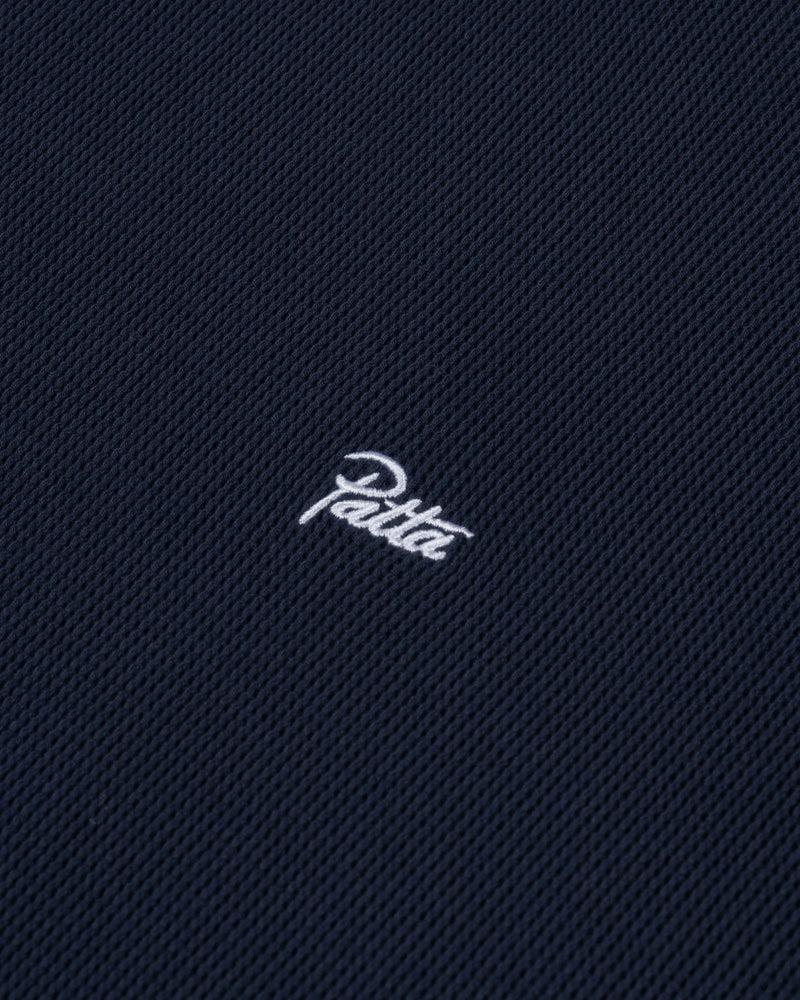 Patta Waffle Script Logo T-Shirt (Black Iris) Patta