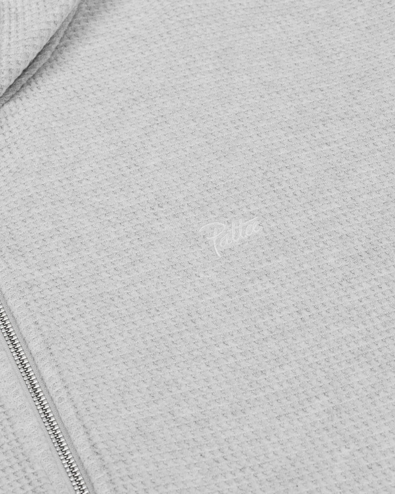 Patta Waffle Reversible Zip Up Hooded Sweater (Grey heather) Patta