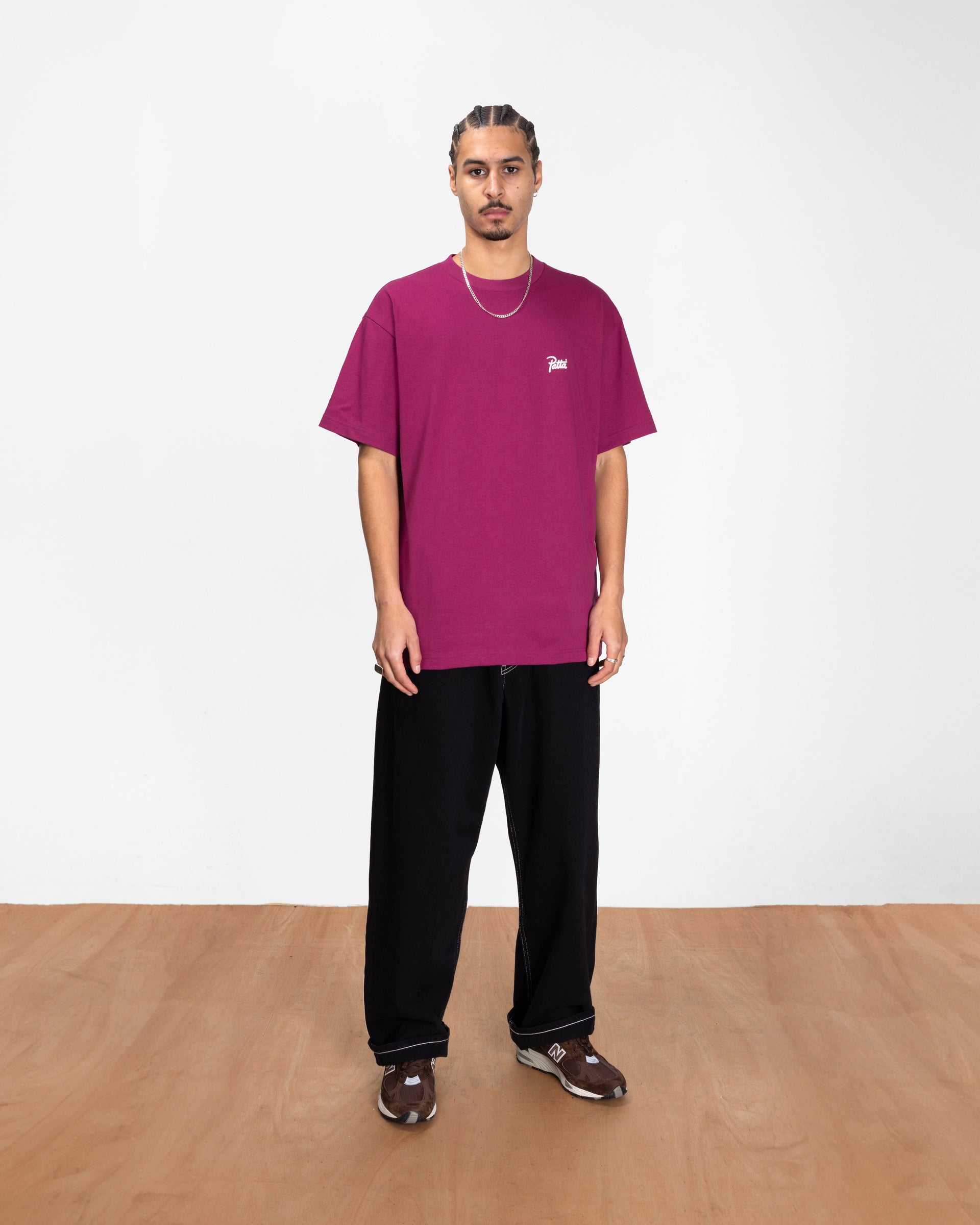 Patta Script Logo T-Shirt (Boysenberry)