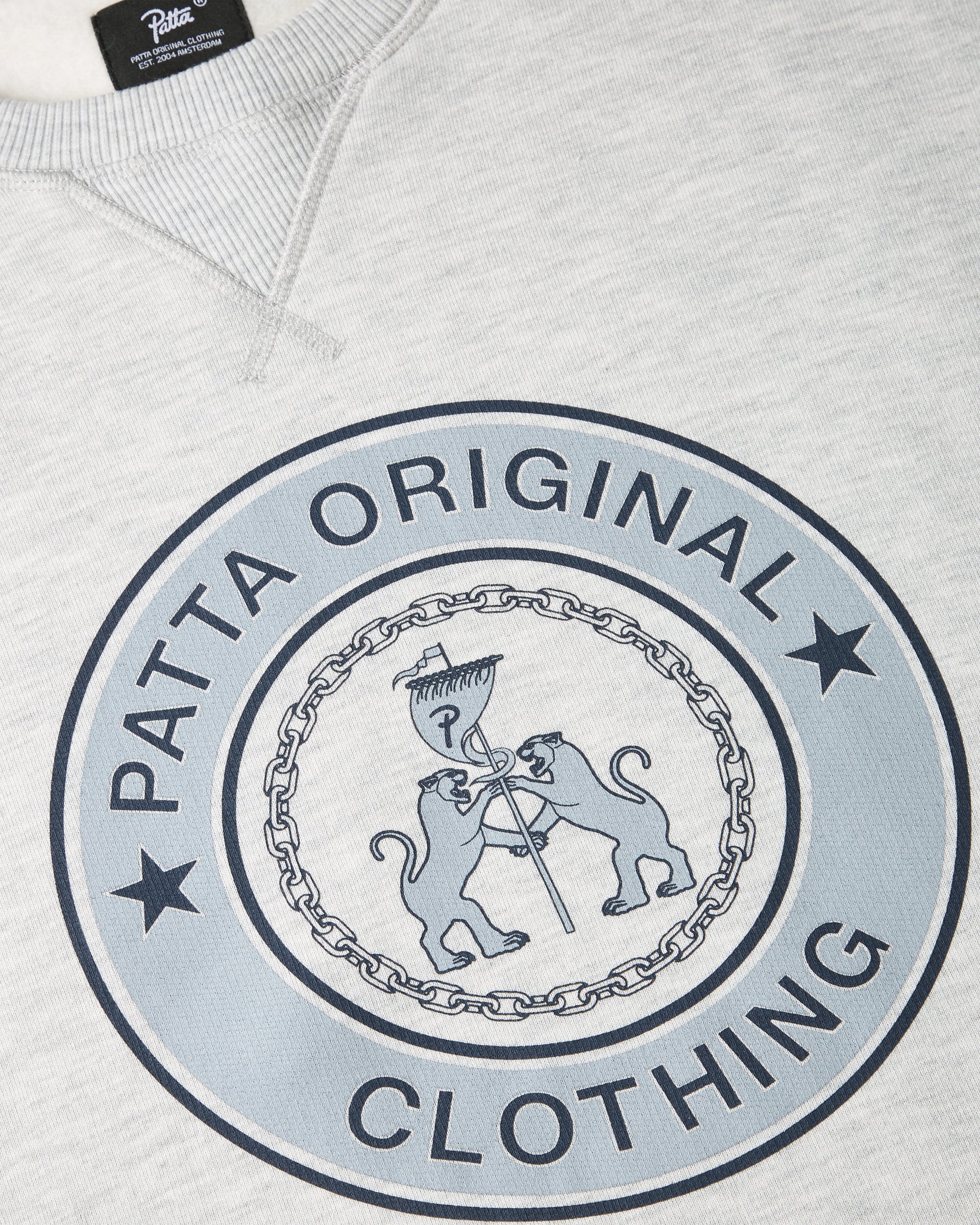 Patta Marina Crewneck Sweater (Light Grey Melange)