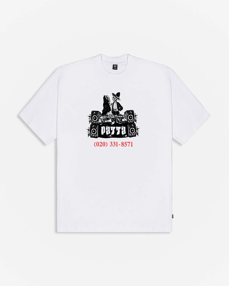 Patta DJ Skully T-Shirt (White) Patta