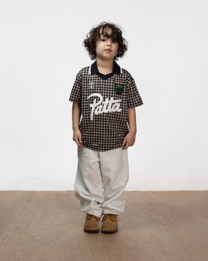 Patta Kids Houndstooth Football Jersey (Irish Cream) Patta