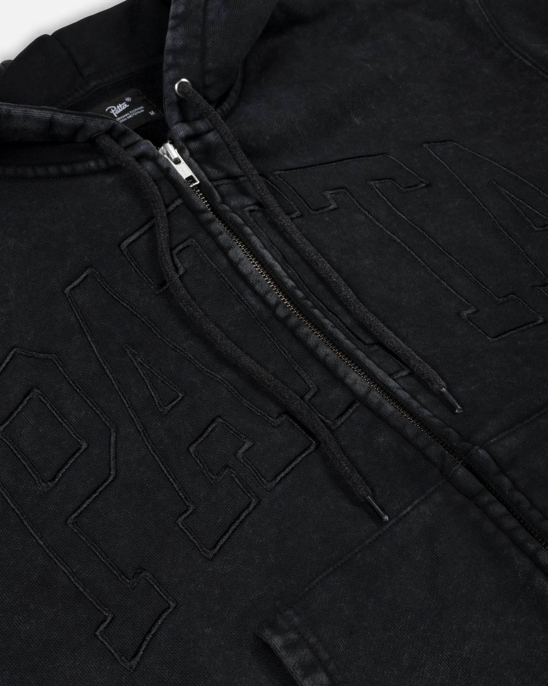 Patta Loopback Logo Zip Hooded Sweater (Moonless Night) Patta