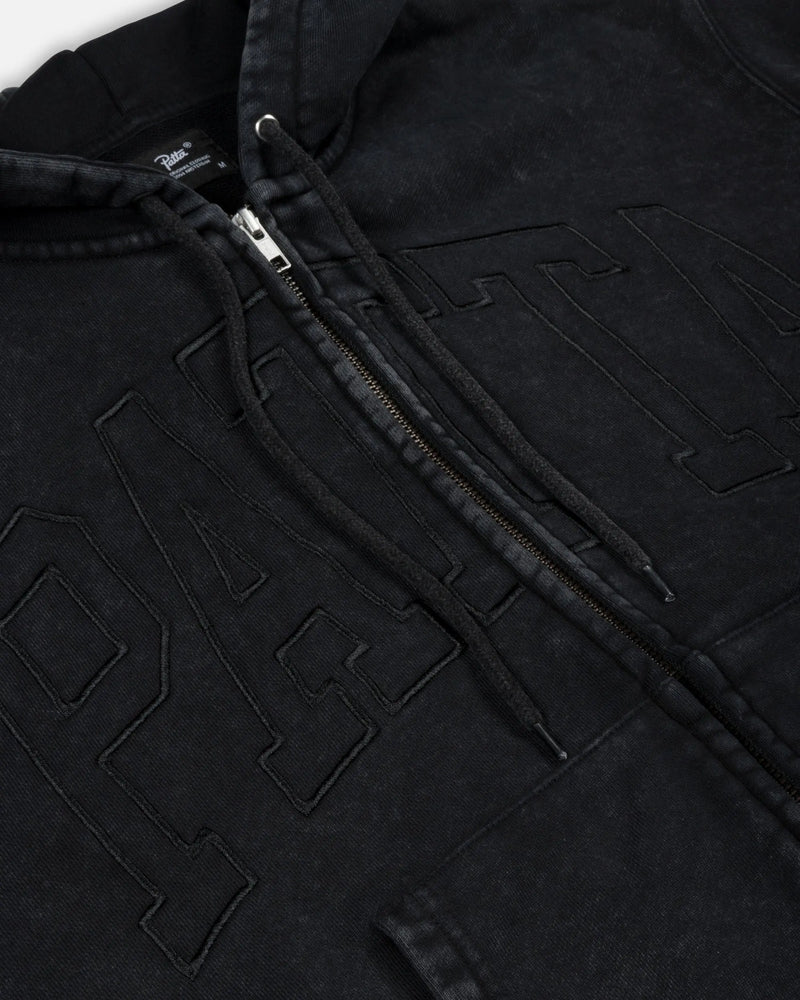 Patta Loopback Logo Zip Hooded Sweater (Moonless Night) Patta