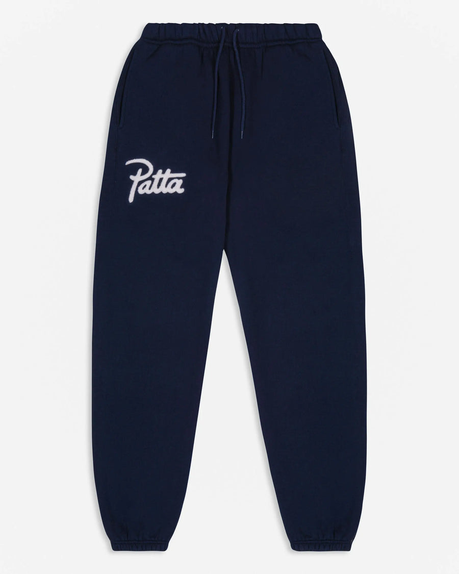 Patta Chenille Logo Jogging Pants (Black Iris) Patta