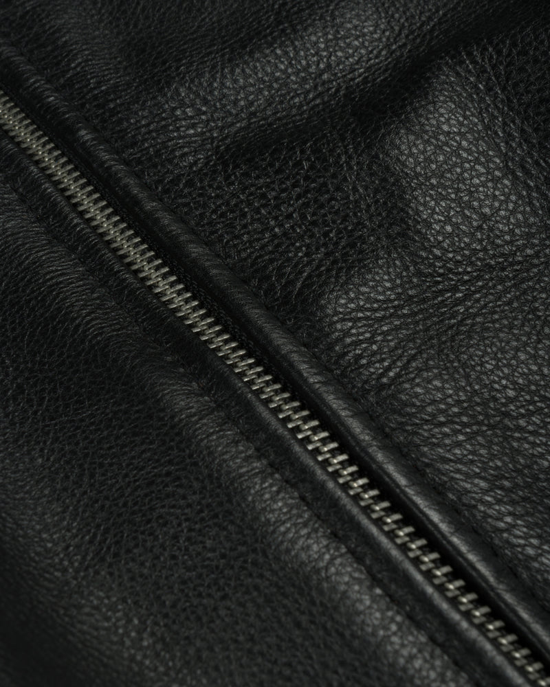 Patta Leather Bomber Jacket (Black)