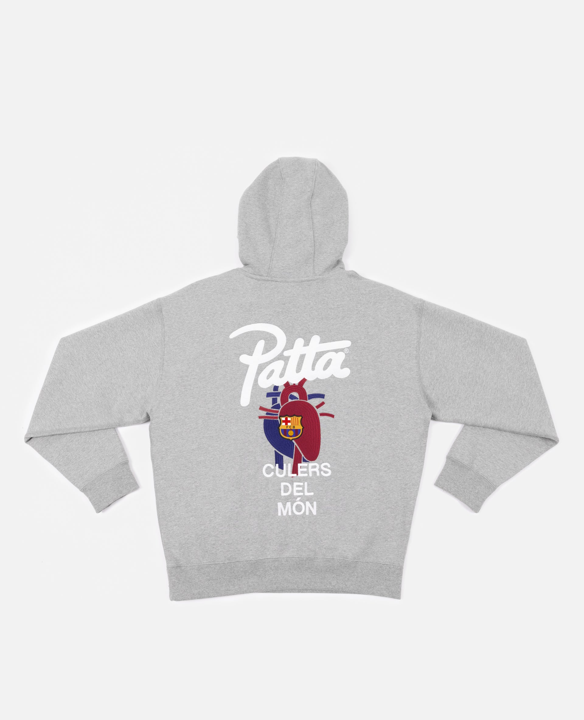 FCB x Patta Culers del Món Hooded Sweater (Dark Grey Heather/Deep Royal Blue)