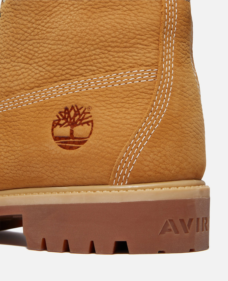 Avirex x Timberland Premium 6 INCH Lace Up Waterproof Boot (Wheat Nubuck/W MDBRN) Timberland