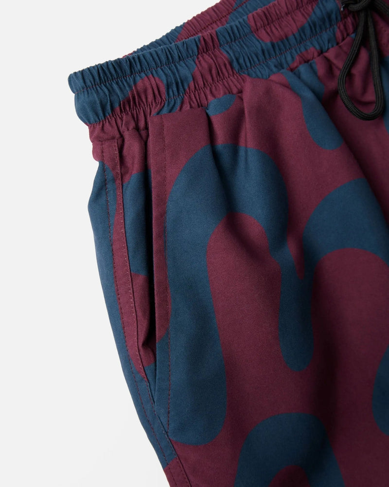 ByParra Splashed Swim Shorts (Burgundy) - Patta