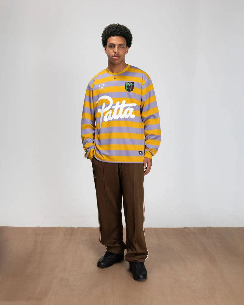 Patta Striped Longsleeve Football Jersey (Chalk Violet) - Patta