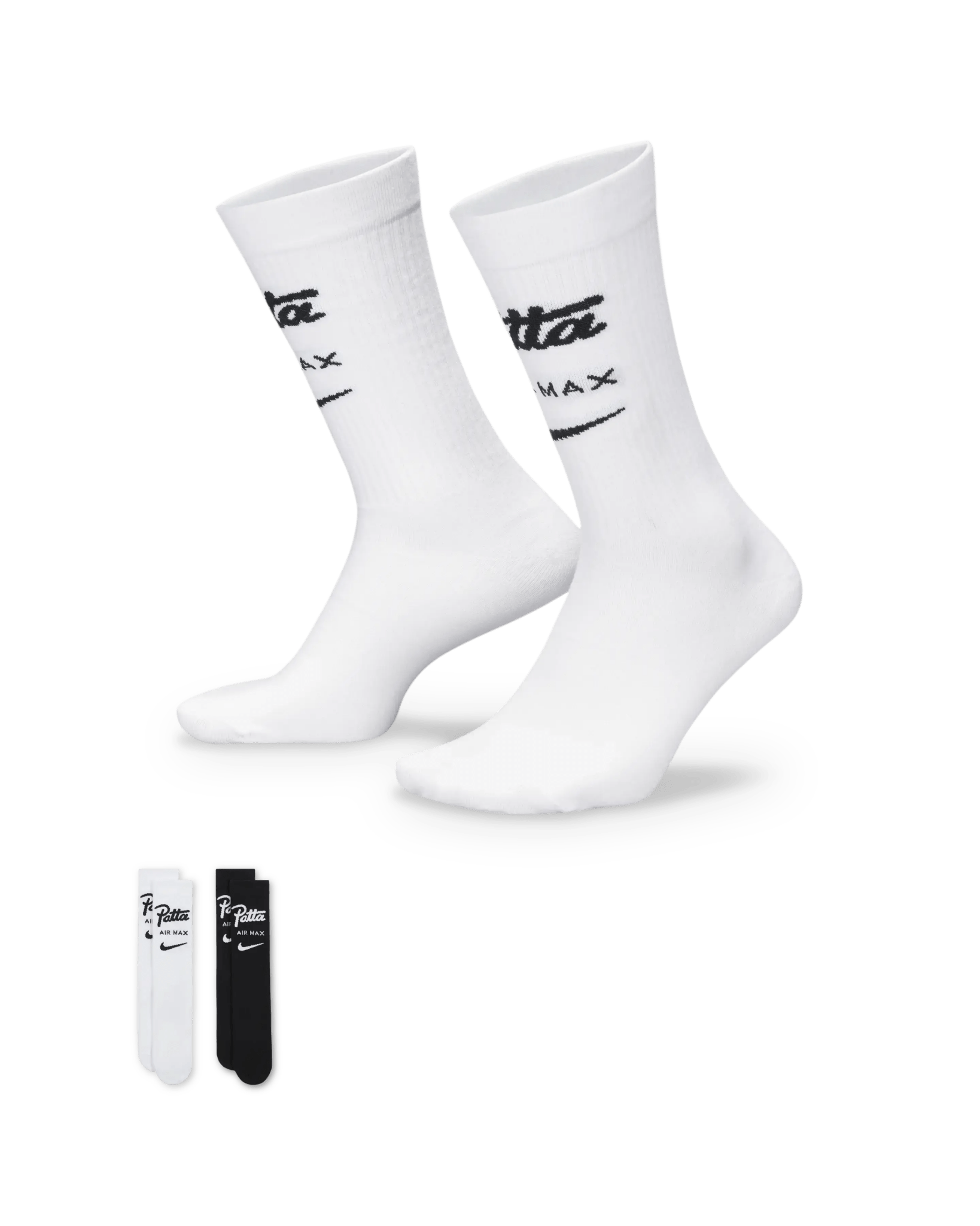 Patta x Nike Crew Socks 2 - pack (White/Black) - Patta
