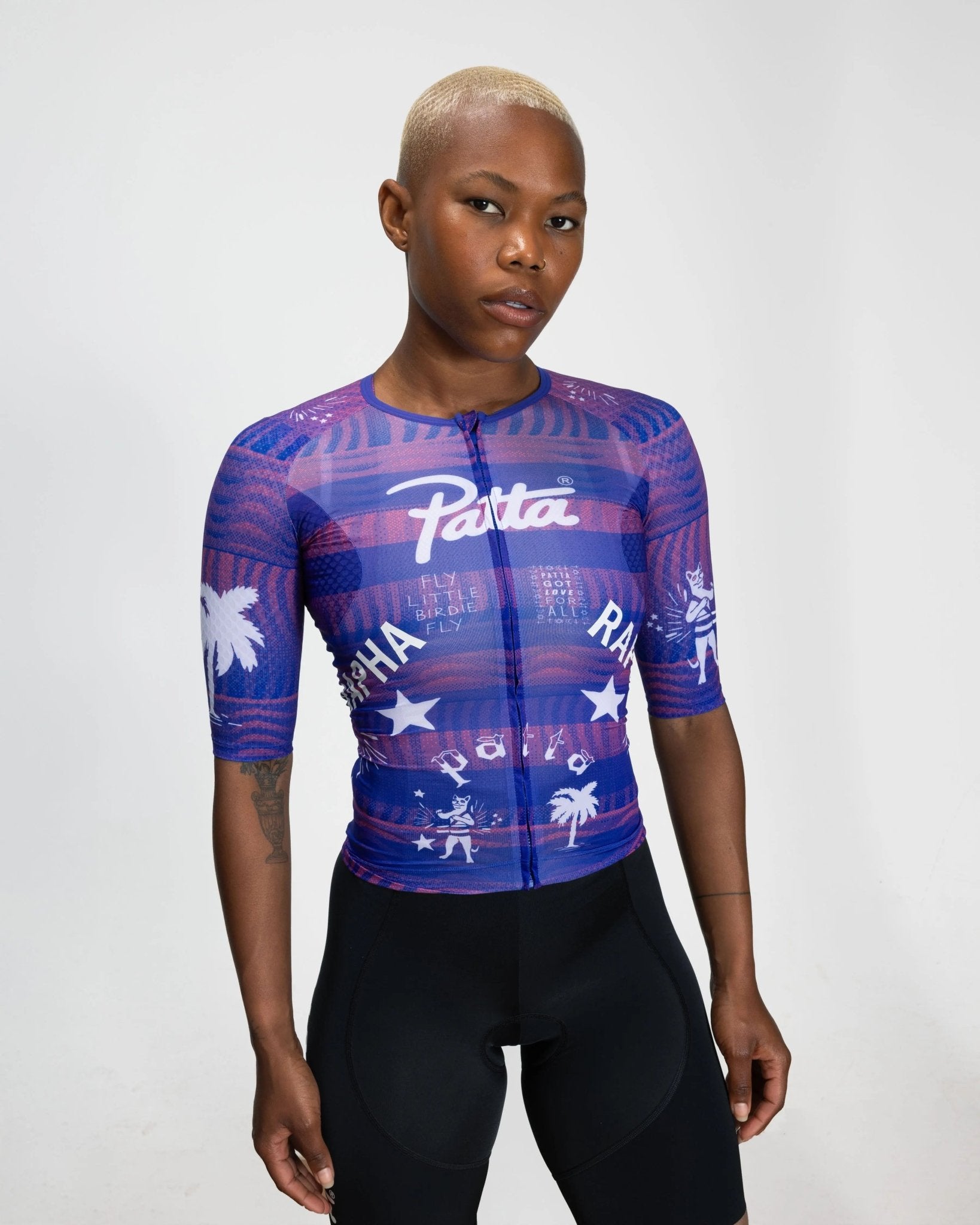 Patta x Rapha Women's Pro Team Aero Jersey (Flamingo Pink/Royal Blue) - Patta