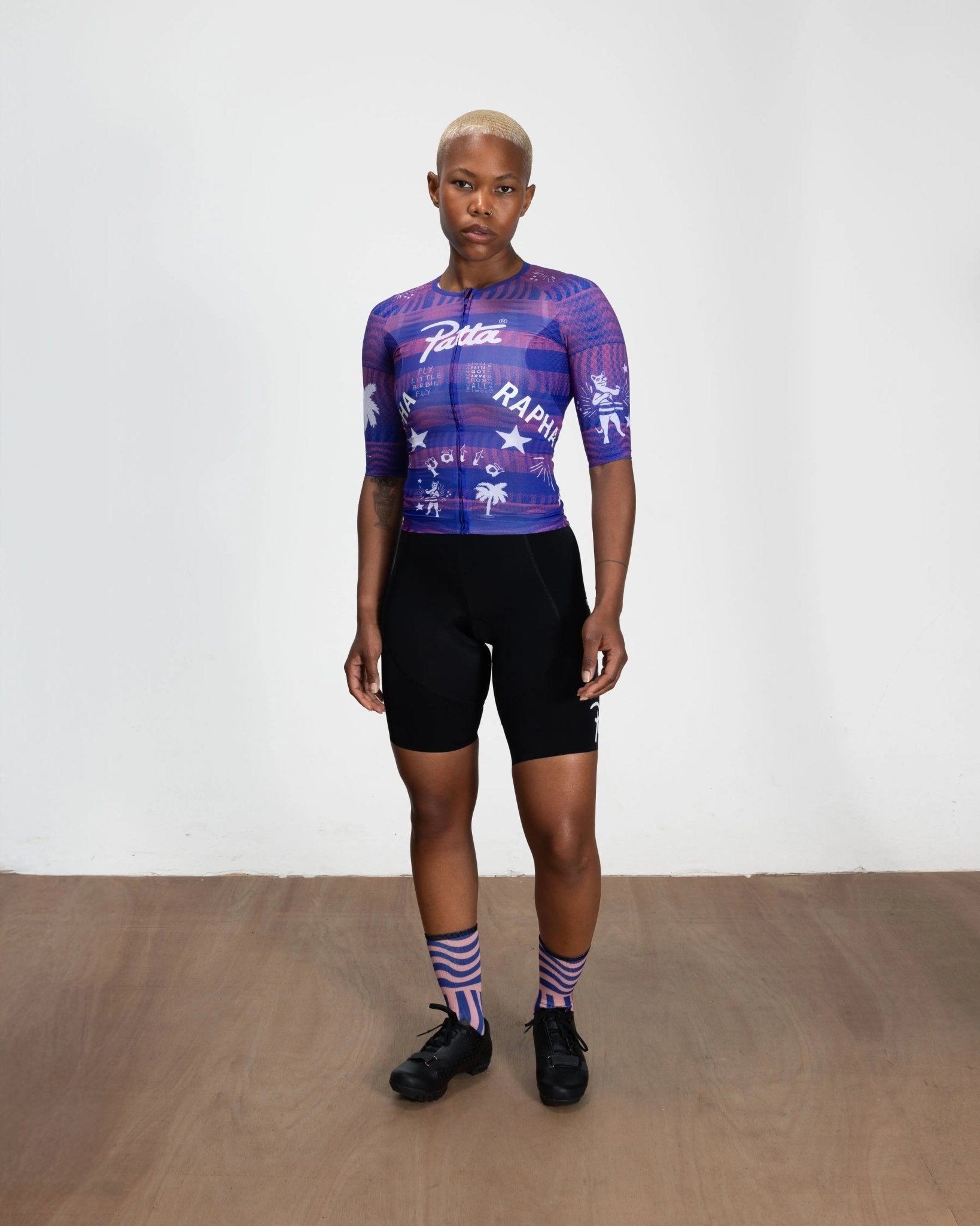 Patta x Rapha Women's Pro Team Aero Jersey (Flamingo Pink/Royal Blue) - Patta